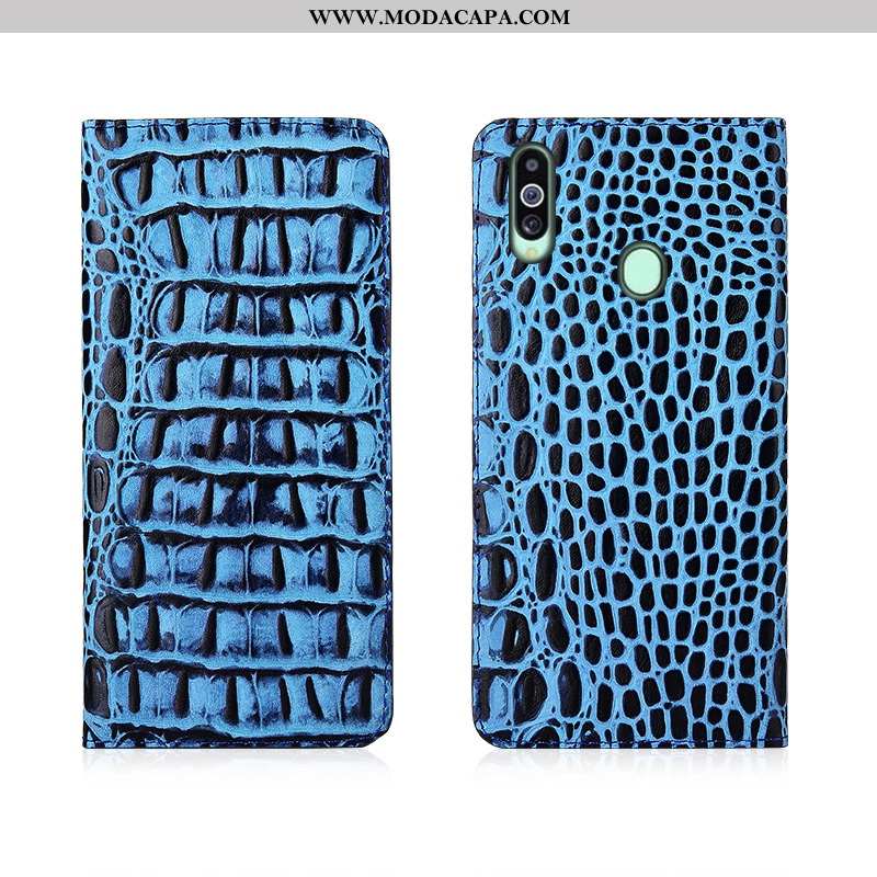 Capas Samsung Galaxy A20s Protetoras Nova Fosco Couro Genuíno Preto Silicone Baratos