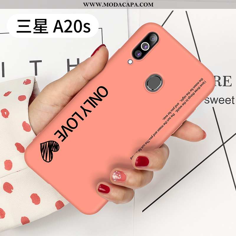 Capa Samsung Galaxy A20s Soft Personalizado Completa Casal Cordao Malha Vermelho Promoção