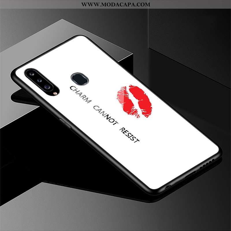 Capas Samsung Galaxy A20s Desenho Animado Simples Bonitos Antiqueda Branco Telemóvel Venda