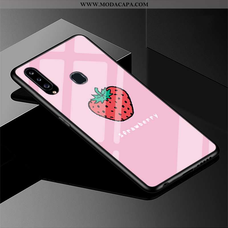 Capas Samsung Galaxy A20s Desenho Animado Simples Bonitos Antiqueda Branco Telemóvel Venda