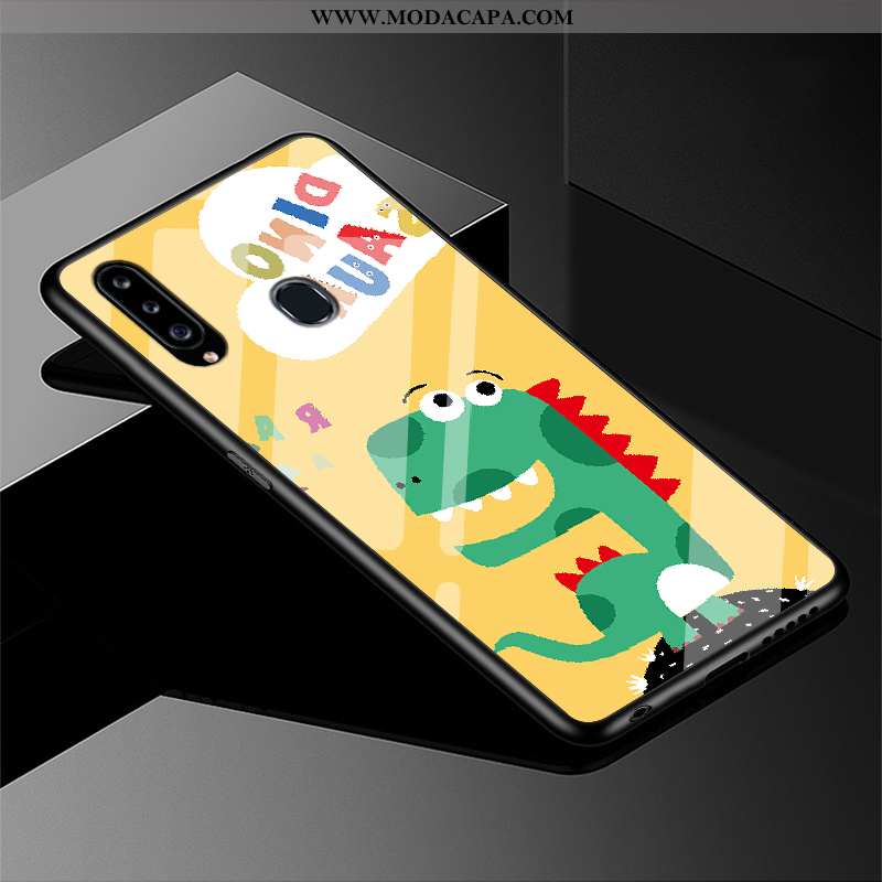 Capas Samsung Galaxy A20s Desenho Animado Simples Bonitos Antiqueda Branco Telemóvel Venda