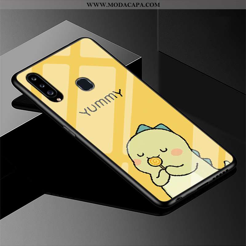 Capas Samsung Galaxy A20s Desenho Animado Simples Bonitos Antiqueda Branco Telemóvel Venda