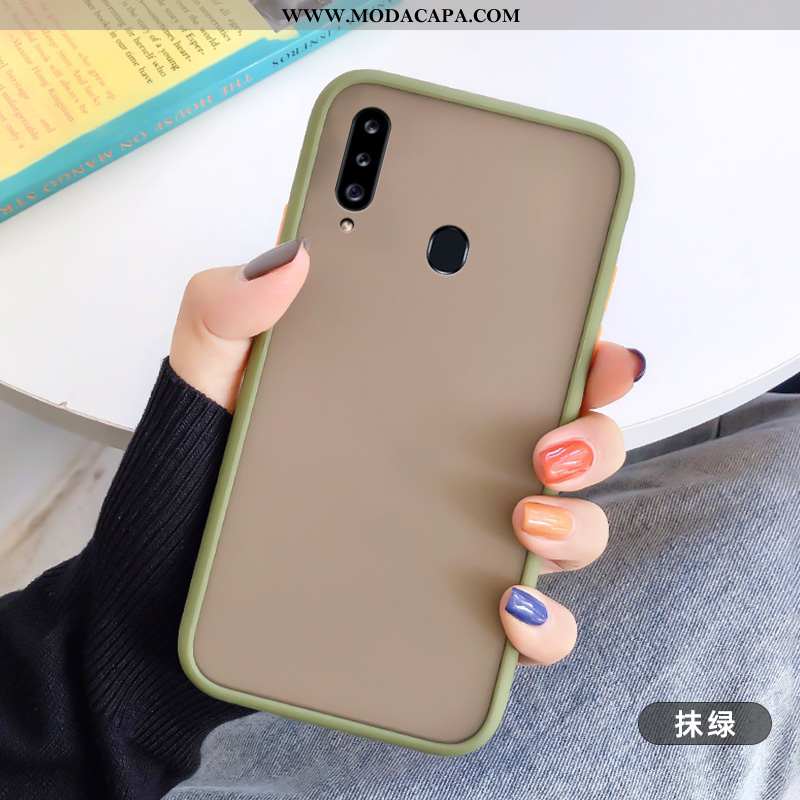 Capas Samsung Galaxy A20s Fosco Casal Antiqueda Cor De Contraste Silicone Simples Criativas Online