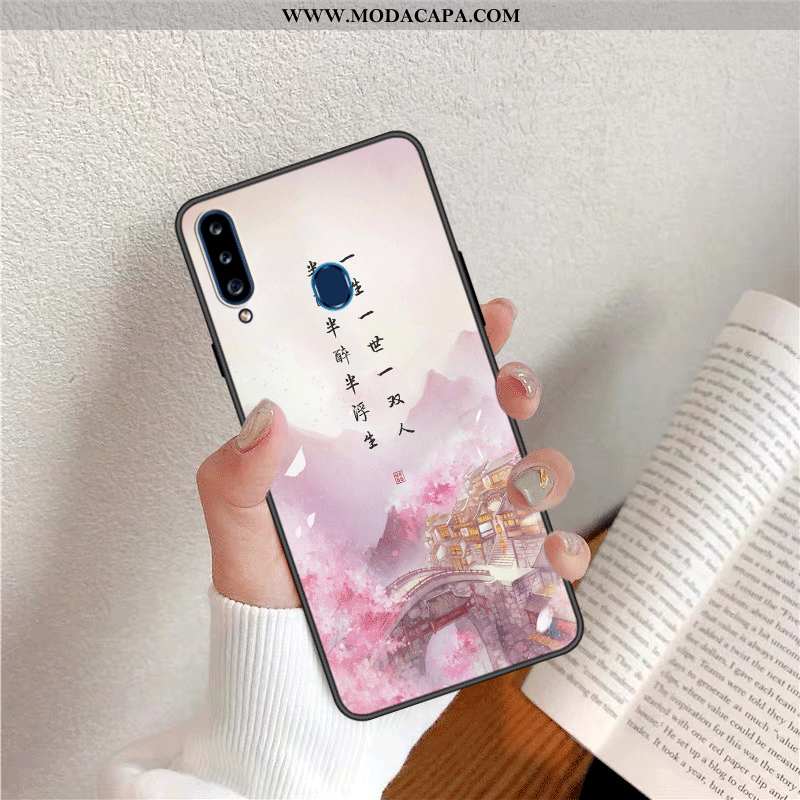 Capa Samsung Galaxy A20s Desenho Animado Midi Cases Azul Protetoras Novas Capas Baratos