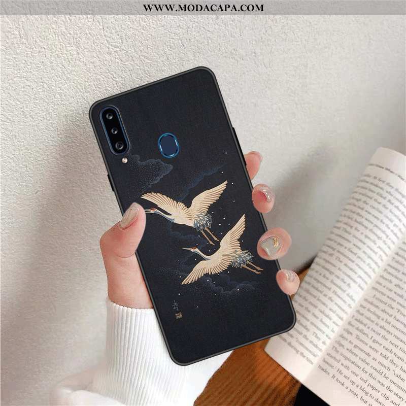 Capa Samsung Galaxy A20s Desenho Animado Midi Cases Azul Protetoras Novas Capas Baratos