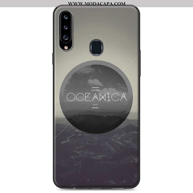 Capa Samsung Galaxy A20s Protetoras Telemóvel Soft Cinza Cases Personalizado Capas Venda