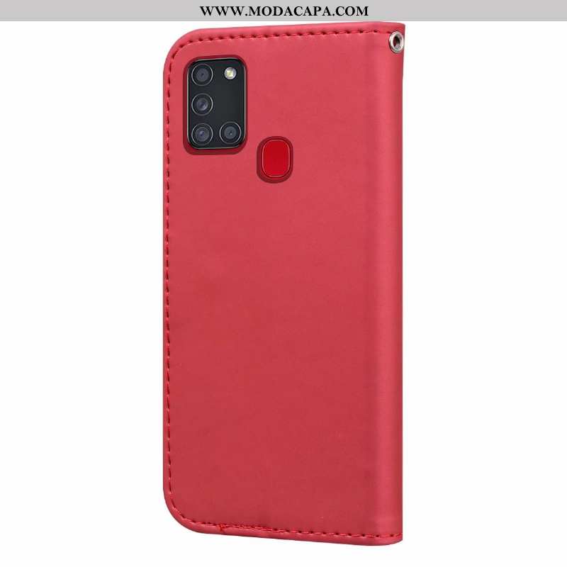 Capas Samsung Galaxy A21s Protetoras Soft Vermelho Cover Cases Telemóvel Baratas