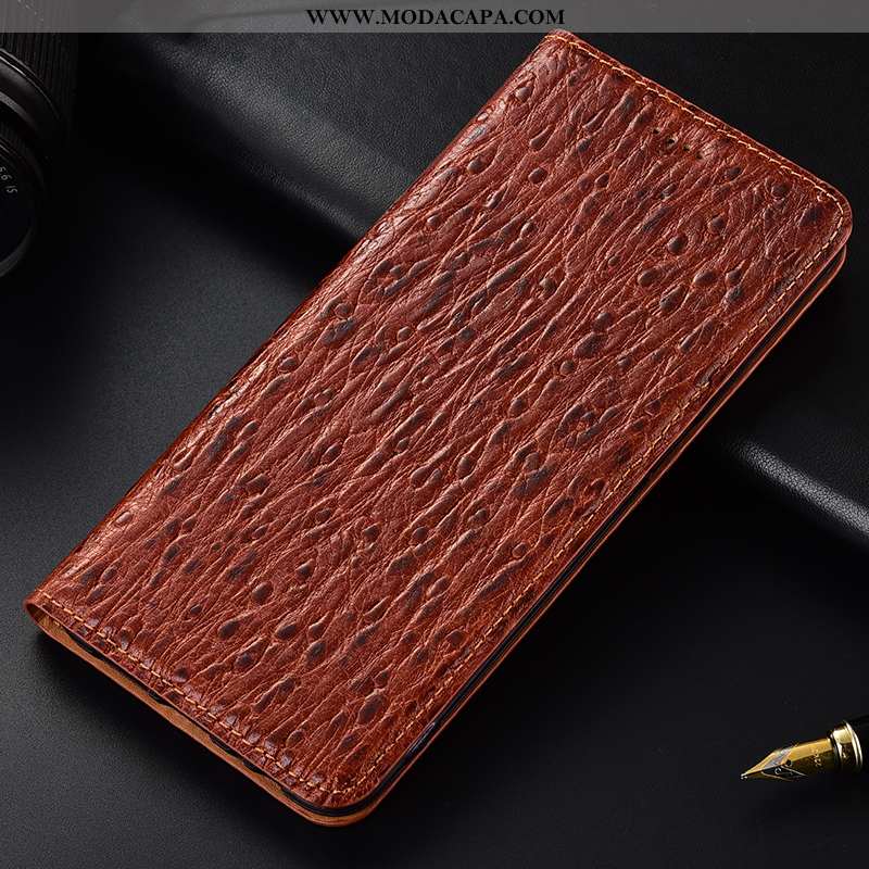 Capas Samsung Galaxy A21s Couro Genuíno Pássaro Antiqueda Completa Telemóvel Vermelho Comprar