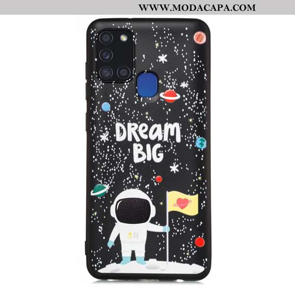 Capas Samsung Galaxy A21s Desenho Animado Completa Fosco Antiqueda Preto Cases Comprar