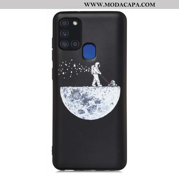 Capas Samsung Galaxy A21s Desenho Animado Completa Fosco Antiqueda Preto Cases Comprar