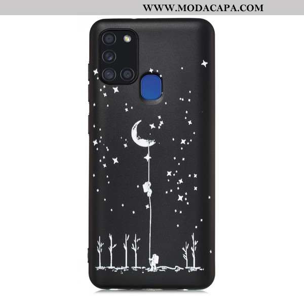 Capas Samsung Galaxy A21s Desenho Animado Completa Fosco Antiqueda Preto Cases Comprar