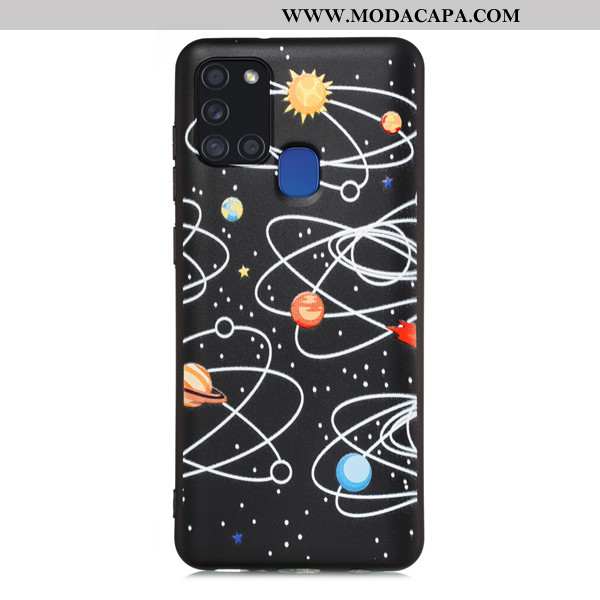 Capas Samsung Galaxy A21s Desenho Animado Completa Fosco Antiqueda Preto Cases Comprar