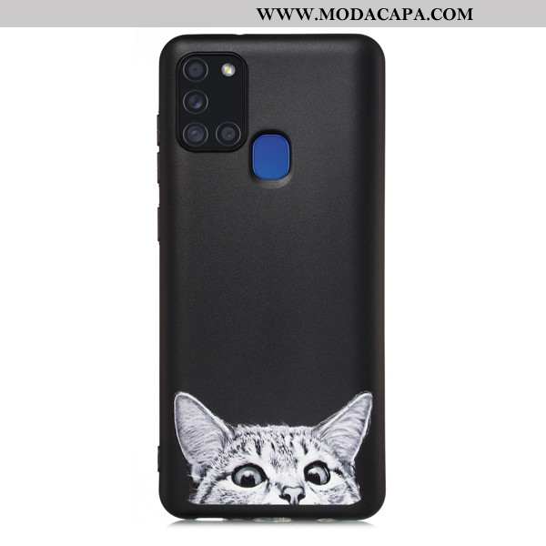 Capas Samsung Galaxy A21s Desenho Animado Completa Fosco Antiqueda Preto Cases Comprar