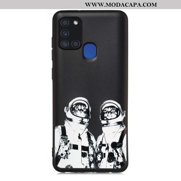 Capas Samsung Galaxy A21s Desenho Animado Completa Fosco Antiqueda Preto Cases Comprar