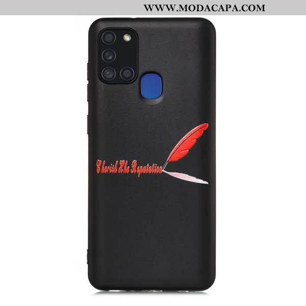 Capas Samsung Galaxy A21s Desenho Animado Completa Fosco Antiqueda Preto Cases Comprar