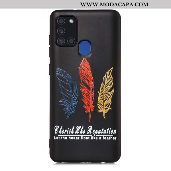 Capas Samsung Galaxy A21s Desenho Animado Completa Fosco Antiqueda Preto Cases Comprar