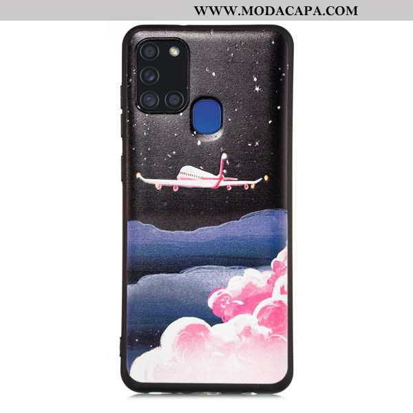 Capas Samsung Galaxy A21s Desenho Animado Completa Fosco Antiqueda Preto Cases Comprar