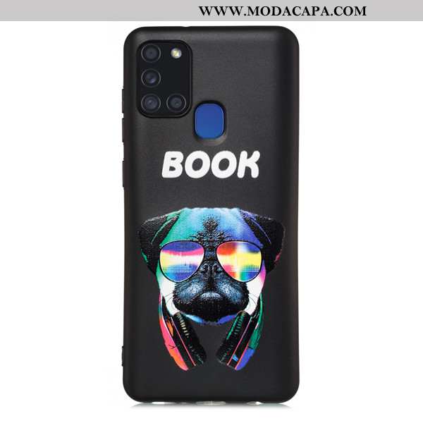 Capas Samsung Galaxy A21s Desenho Animado Completa Fosco Antiqueda Preto Cases Comprar