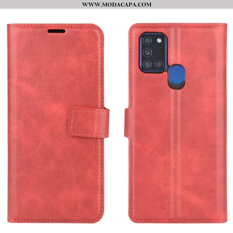 Capa Samsung Galaxy A21s Cordao Cases Telemóvel Fivela Quadrada Protetoras Costume Vermelho Comprar