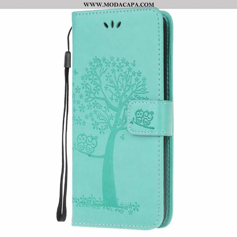 Capa Samsung Galaxy A21s Couro Soft Cases Verde Capas Antiqueda Carteira Venda