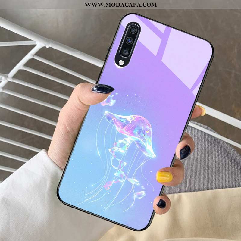 Capas Samsung Galaxy A30s Protetoras Bonitos Novas Malha Azul Desenho Animado Barato