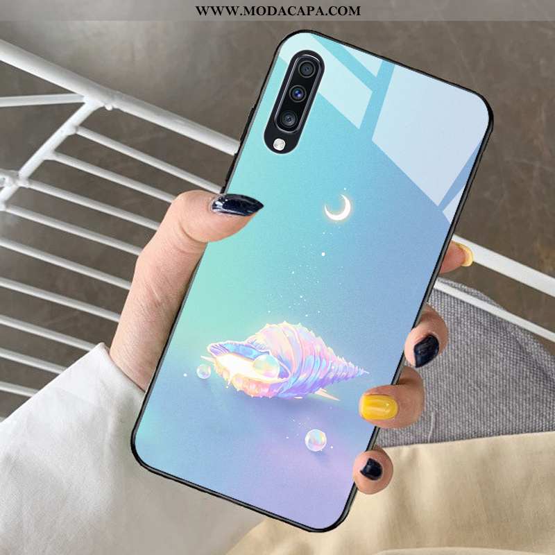 Capas Samsung Galaxy A30s Protetoras Bonitos Novas Malha Azul Desenho Animado Barato