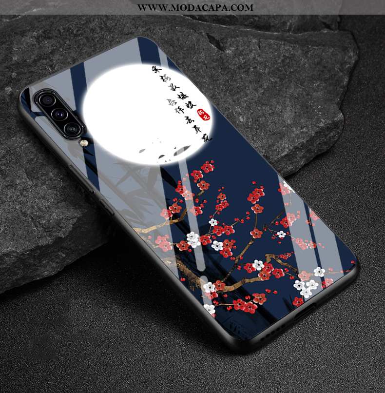 Capas Samsung Galaxy A30s Protetoras Customizadas Soft Azul Escuro Antiqueda Tendencia Venda