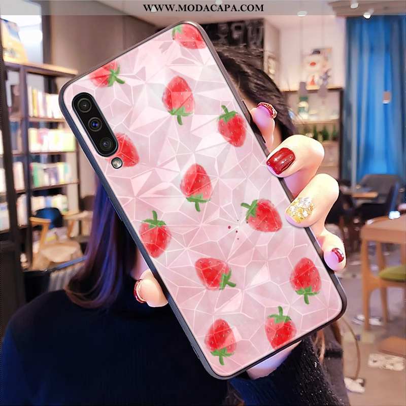 Capas Samsung Galaxy A30s Silicone Telemóvel Quadriculada Protetoras Rosa Desenho Animado Cases Bara