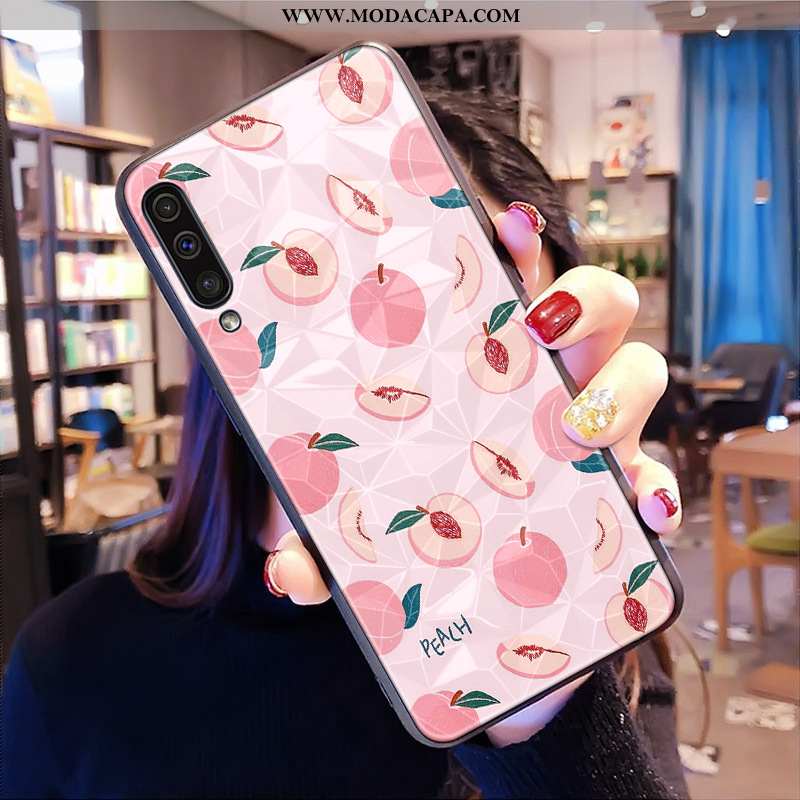 Capas Samsung Galaxy A30s Silicone Telemóvel Quadriculada Protetoras Rosa Desenho Animado Cases Bara