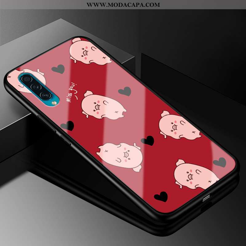 Capa Samsung Galaxy A30s Silicone Protetoras Telemóvel Cases Desenho Animado Completa Vermelho Barat