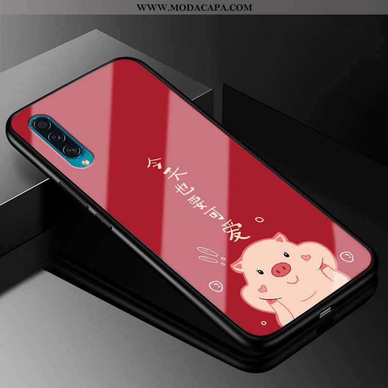 Capa Samsung Galaxy A30s Silicone Protetoras Telemóvel Cases Desenho Animado Completa Vermelho Barat