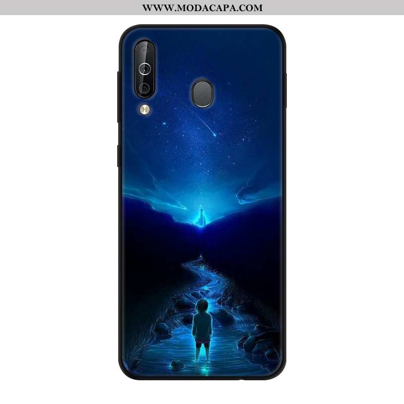 Capa Samsung Galaxy A40s Criativas Cases Azul Escuro Protetoras Antiqueda Telemóvel Estrelado Online