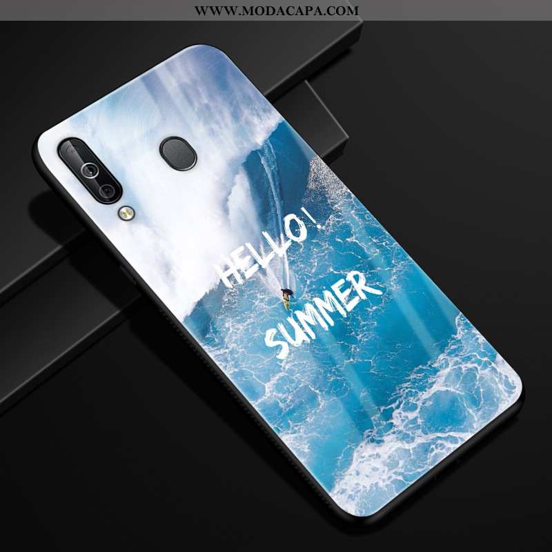 Capa Samsung Galaxy A40s Criativas Cases Azul Escuro Protetoras Antiqueda Telemóvel Estrelado Online