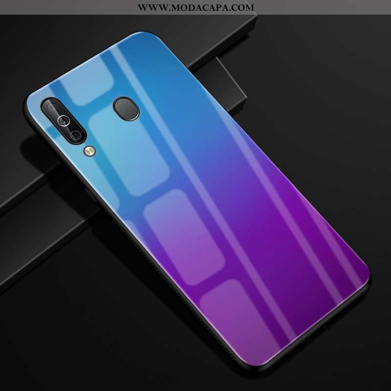 Capas Samsung Galaxy A40s Vidro Gradiente Texturizada Antiqueda Protetoras Caqui Promoção