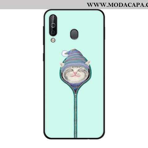 Capa Samsung Galaxy A40s Criativas Telemóvel Capas Verde Fosco Soft Pretas Online