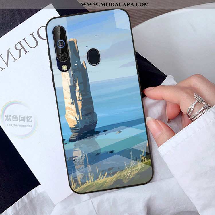 Capa Samsung Galaxy A40s Personalizado Verde Protetoras Tendencia Cases Vidro Telemóvel Promoção