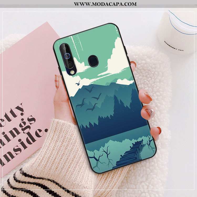 Capa Samsung Galaxy A40s Personalizado Verde Protetoras Tendencia Cases Vidro Telemóvel Promoção