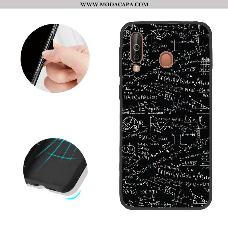 Capas Samsung Galaxy A40s Pedra Cases Preto Telemóvel Promoção