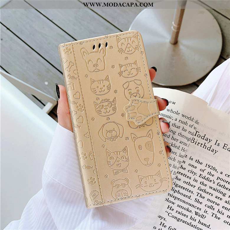 Capas Samsung Galaxy A41 Silicone Cachorro Catinet Cover Antiqueda Couro Baratos