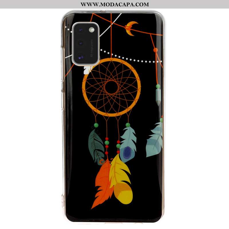 Capa Samsung Galaxy A41 Desenho Animado Cases Azul Completa Antiqueda Luminosa Telemóvel Online