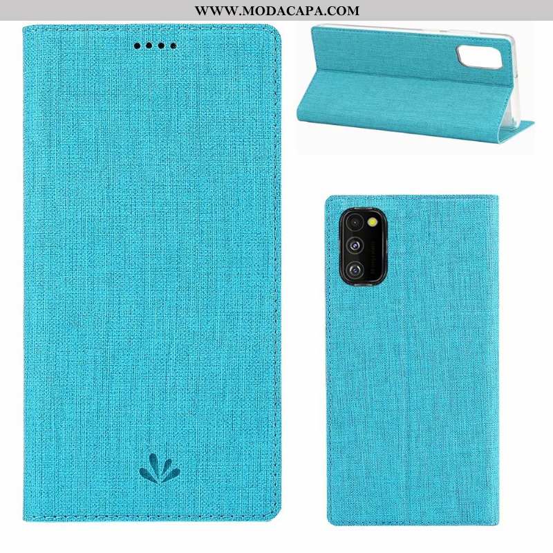 Capa Samsung Galaxy A41 Protetoras Completa Antiqueda Cover Cinza Tecido Cases Venda