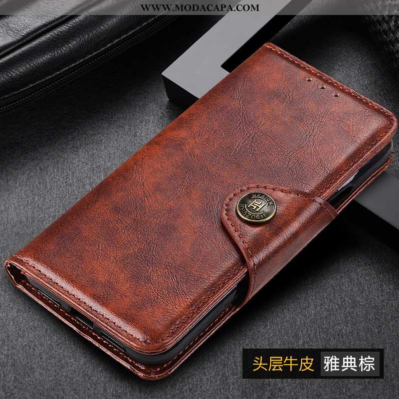 Capas Samsung Galaxy A50 Couro Genuíno Apoio Cover Completa Antiqueda Negócio Baratos