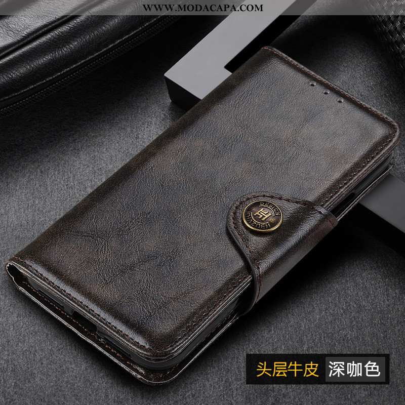 Capas Samsung Galaxy A50 Couro Genuíno Apoio Cover Completa Antiqueda Negócio Baratos