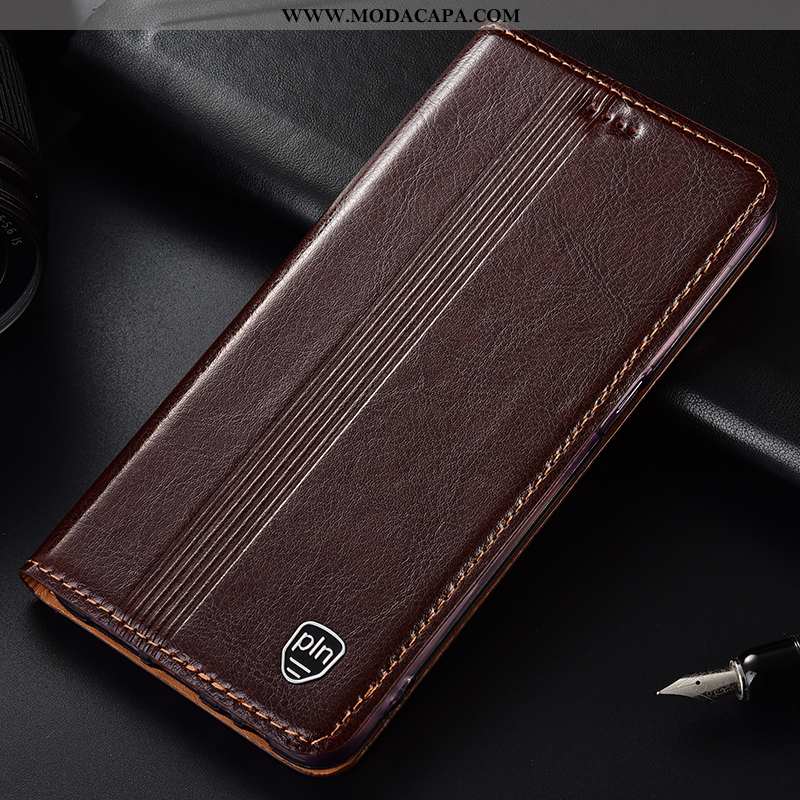 Capas Samsung Galaxy A50 Protetoras Telemóvel Cover Completa Cases Antiqueda Couro Genuíno Promoção