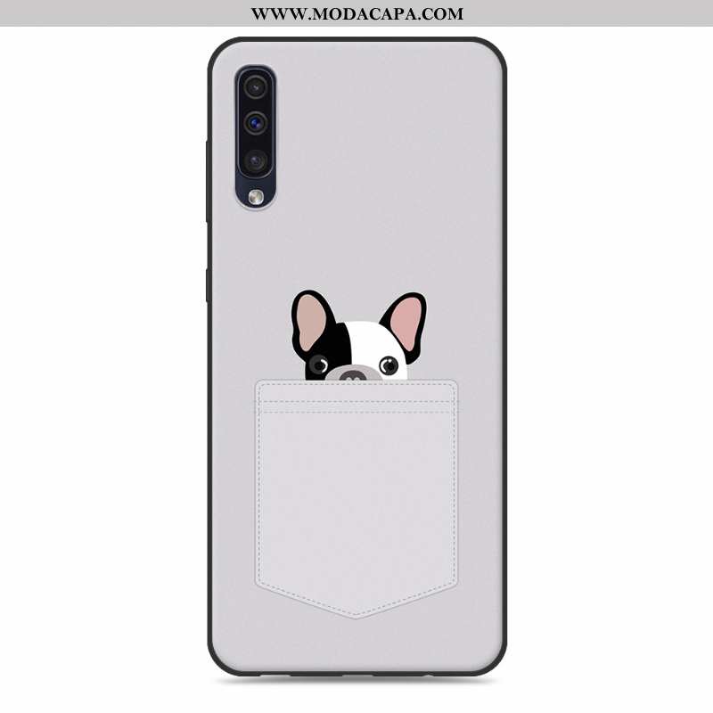 Capas Samsung Galaxy A50 Bonitos Soft Cinza Silicone Telemóvel Antiqueda Cases Barato