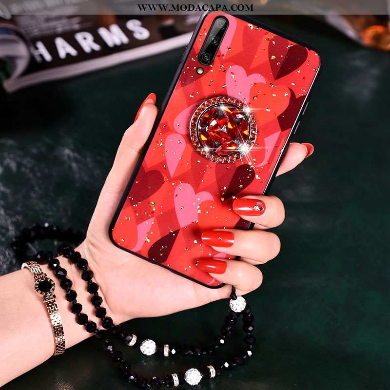 Capa Samsung Galaxy A50 Tendencia Capas Protetoras Soft Malha Telemóvel Vermelho Venda