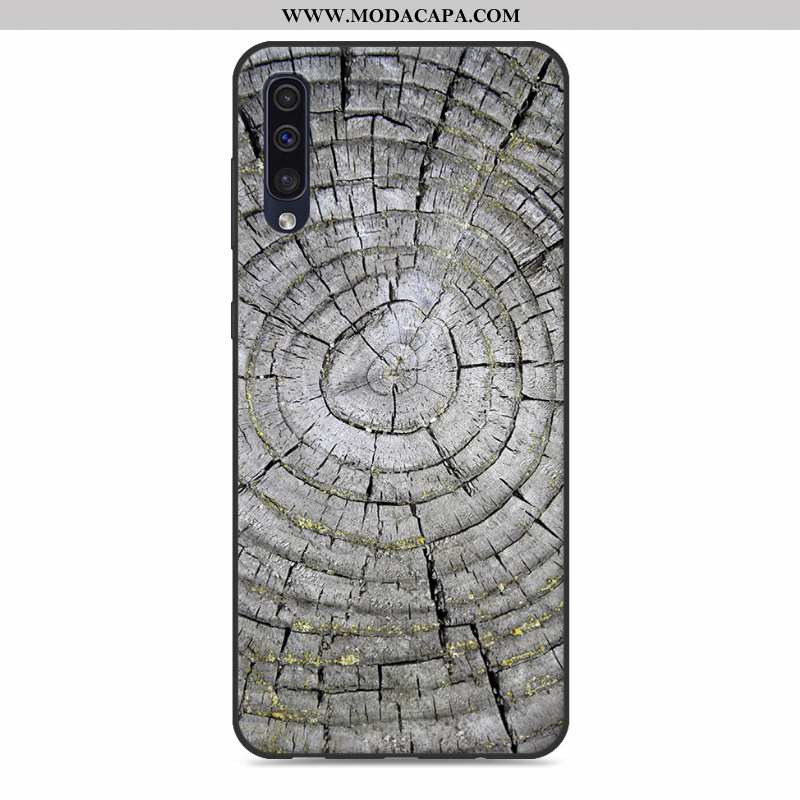 Capas Samsung Galaxy A50 Protetoras Antiqueda Telemóvel Cases Tendencia Cinza Madeira Online