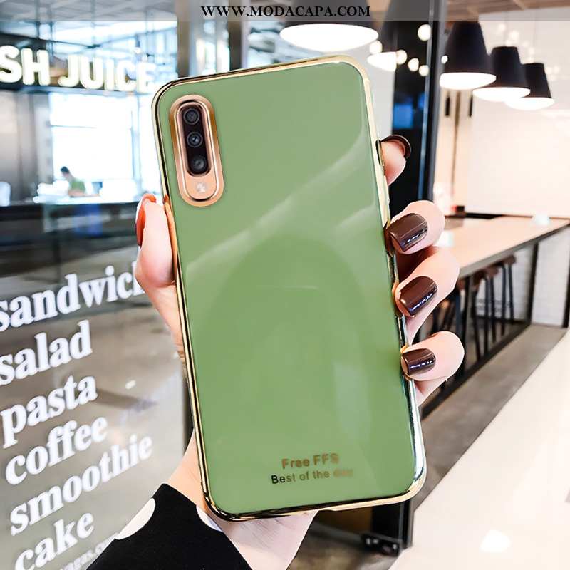 Capa Samsung Galaxy A50 Slim Super Silicone Luxo Capas Telemóvel Cinza Barato