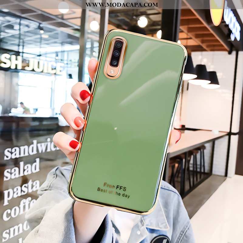 Capa Samsung Galaxy A50 Slim Super Silicone Luxo Capas Telemóvel Cinza Barato