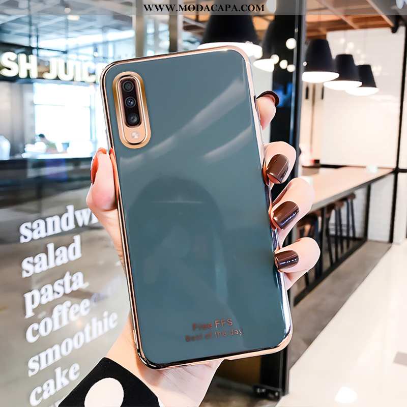 Capa Samsung Galaxy A50 Slim Super Silicone Luxo Capas Telemóvel Cinza Barato